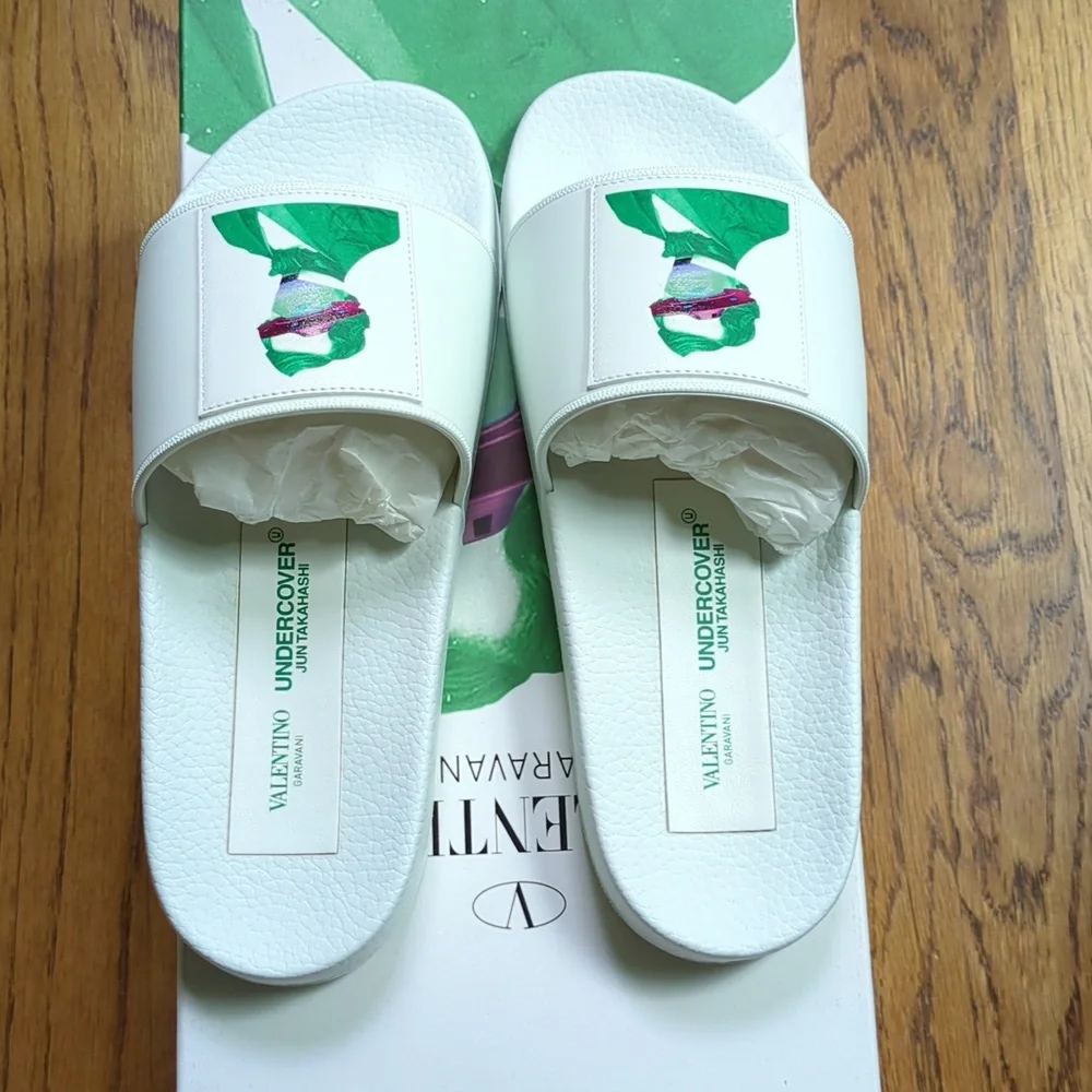 NIB Valentino UFO Face Pool Slides Undercover Jun Takahashi Collaboration EU 41